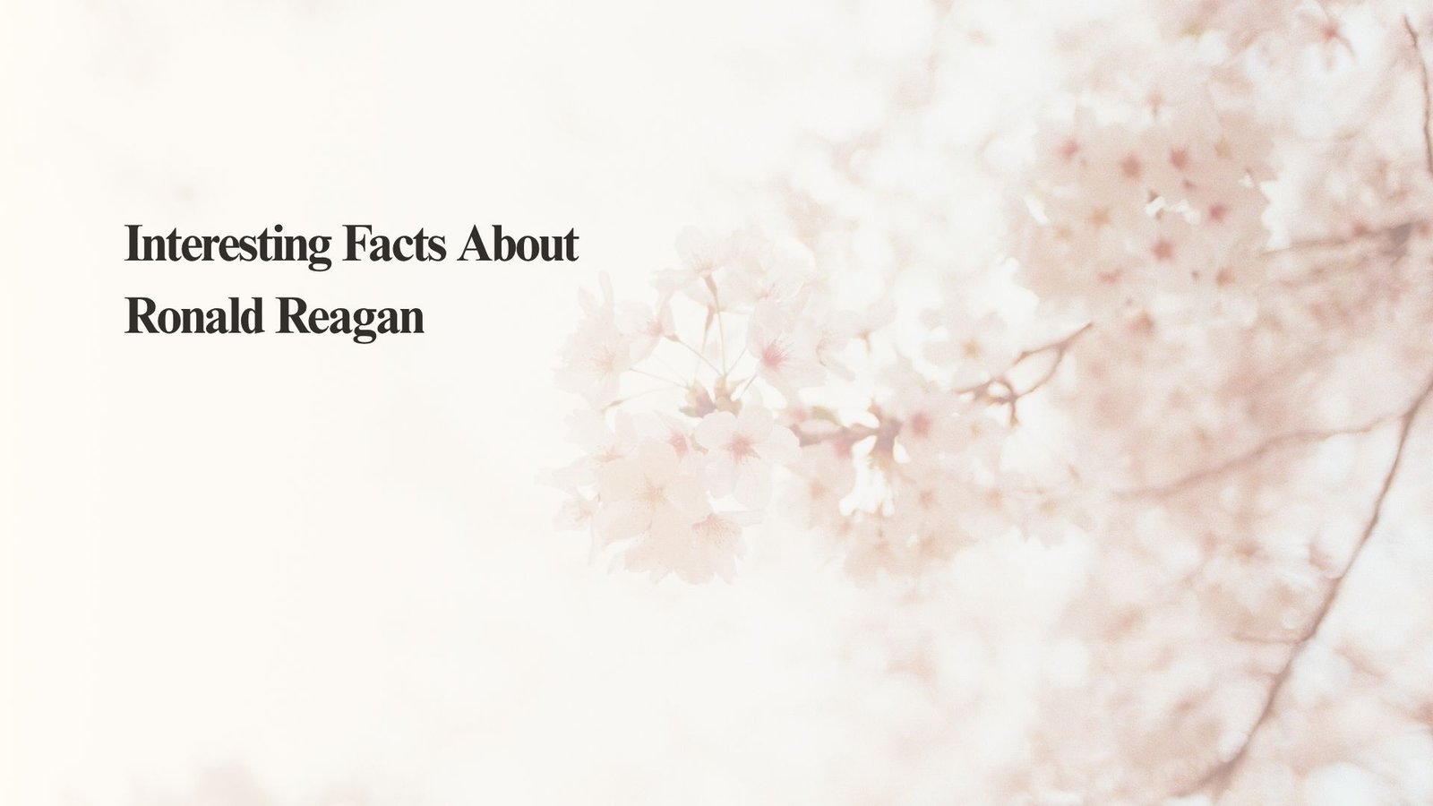 Interesting Facts About Ronald Reagan